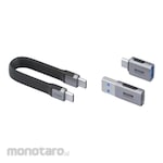 HAGIBIS Multi USB C Adapter Kit Short USB 4 Fast Charging Cable Set Storage Box USB to Type C