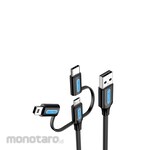 Vention Multi USB Charger 3in1 Micro USB to USB-C + Mini USB
