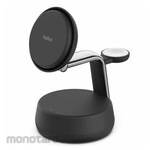 Belkin Qi2 25W 3-in-1 Magnetic Charging Dock, Charcoal