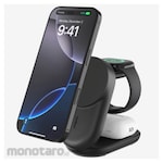 Belkin UltraCharge Qi2 25W 3-in-1 Foldable Magnetic Charger, Round, Black