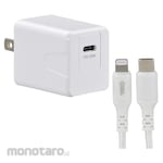 Ohm Electric AC Charger PD Ultra Fast Charging Lightning Cable Detachable