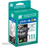 Ecorica Brother Compatible Remanufactured Ink Cartridge Lc111Bk-2Pk (Tinta Printer)