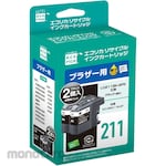 Ecorica Brother Compatible Remanufactured Ink Cartridge Lc211Bk-2Pk (Tinta Printer)
