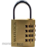 Matlock Brass Combination Padlock 3 Dials