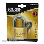Soligen Padlock Brass Short Shackle High Security Key Retaining (Gembok)