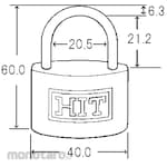 Tsuchino Padlock Cylinder Same Key (Gembok)