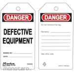 MasterLock Defective Equipment Safety Tag