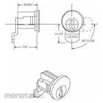 Non Brand Mailbox Lock for 4C Pedestal Mailboxes
