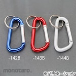 ESCO 4x40mm Carabiner hook (aluminum / blue, 10 pieces)