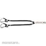 Tanizawa Seisakusho Retractable 2-hook lanyard for full harnesses, different lengths: 1100mm/1600mm