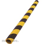 TRUSCO Yellow & Black Striped Pole Safety Cushioning