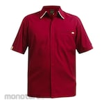 Mokoworkwear Maroon Shirt (Kemeja Kerja / Kemeja Lengan Pendek)