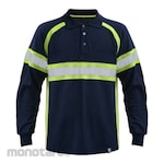 Mokoworkwear Polo Shirt Navy Lime (Pakaian/Baju Pelindung Kerja)