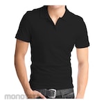 Non Brand Kaos Polo Hitam - Custom Bordir 1 Titik Kecil