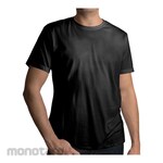 Non Brand Kaos T-Shirt Hitam Cotton Combed 20's - Custom Sablon 1 Titik Kecil