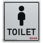 AZKO Stiker Anodized Sign Toilet Pria
