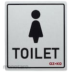 AZKO Stiker Anodized Sign Toilet Wanita