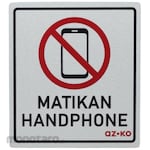 AZKO Stiker Anodized Sign Matikan Handphone (Rambu Larangan)