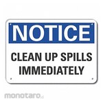 LYLE Aluminum Spill Control Notice Sign