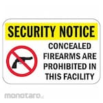 LYLE Reflective Weapons Security Notice Sign