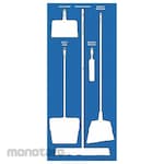 Non Brand Cleaning Station Shadow Board (Papan Siluet Peralatan)