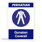 RGP Sign APD - Gunakan Coverall (Rambu APD)