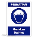 RGP Sign APD - Gunakan Hairnet (Rambu APD)