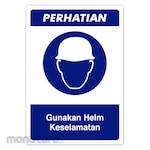 RGP Sign APD - Gunakan Helm Keselamatan (Rambu APD)