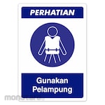 RGP Sign APD - Gunakan Pelampung (Rambu APD)