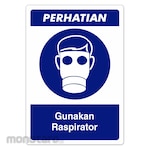 RGP Sign APD - Gunakan Raspirator (Rambu APD)