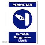 RGP Sign APD - Hematlah Penggunaan Listrik (Rambu APD)