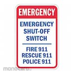LYLE Reflective Emergency Shut Off Emergency Sign