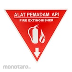 Non Brand Triangle Fire Extinguisher Sign (Rambu Keselamatan)
