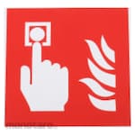 RS PRO Vinyl Fire Safety Sign with Pictogram Only Text Self-Adhesive