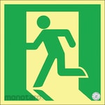 GREEN CROSS Emergency Exit Guidance Sign Passageway
