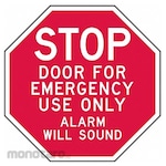 LYLE Reflective Door Instruction Stop Sign