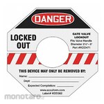 ACCUFORM Gate Valve Lockout Label