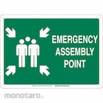BRADY Emergency Assembly Sign Aluminum (Tanda Pencegahan Bahaya)