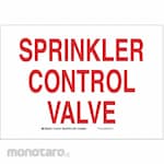 BRADY Fire Sprinkler Control Valve Sign (Tanda Pencegahan Bahaya)