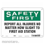 CONDOR First Aid Sign Aluminum