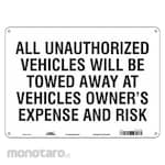 CONDOR Illegal & Unauthorized Vehicles Will Be Towed Sign