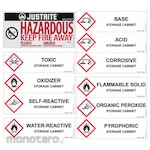 JUSTRITE Safety Cabinet Label