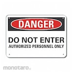 LYLE Aluminum Authorized Personnel Danger Sign 7x10in