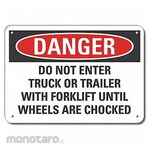 LYLE Aluminum Chock Wheels Danger Sign