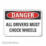 LYLE Aluminum Chock Wheels Danger Sign