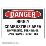 LYLE Combustible Area Danger Reflective Label