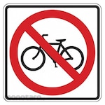 LYLE No Bicycle Sign