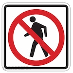 LYLE No Pedestrian Crossing Sign