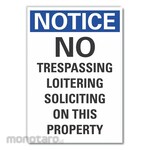 LYLE No Trespassing Notice Reflective Label