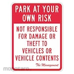 LYLE Parking Lot Damage & Theft Advisory Sign
